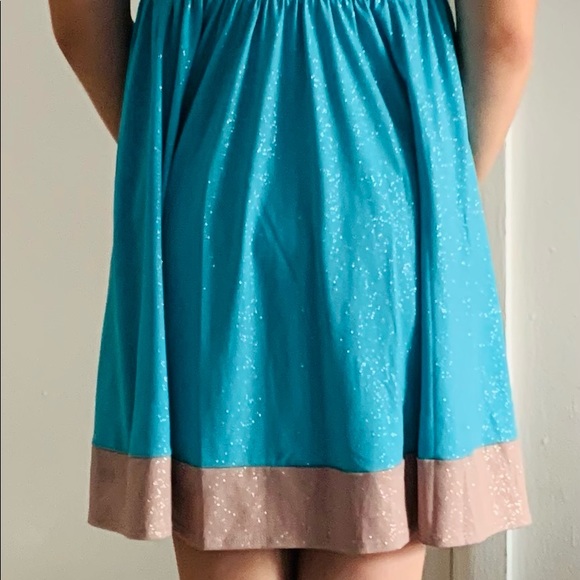 Super Pretty Blue Sparkly me.n.u Dress. Girls Sz M. Spandexy and just perfect! - Picture 3 of 4